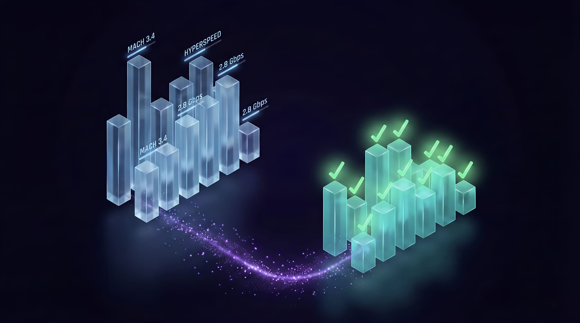 Abstract image highlighting RPC node speed and successful transactions