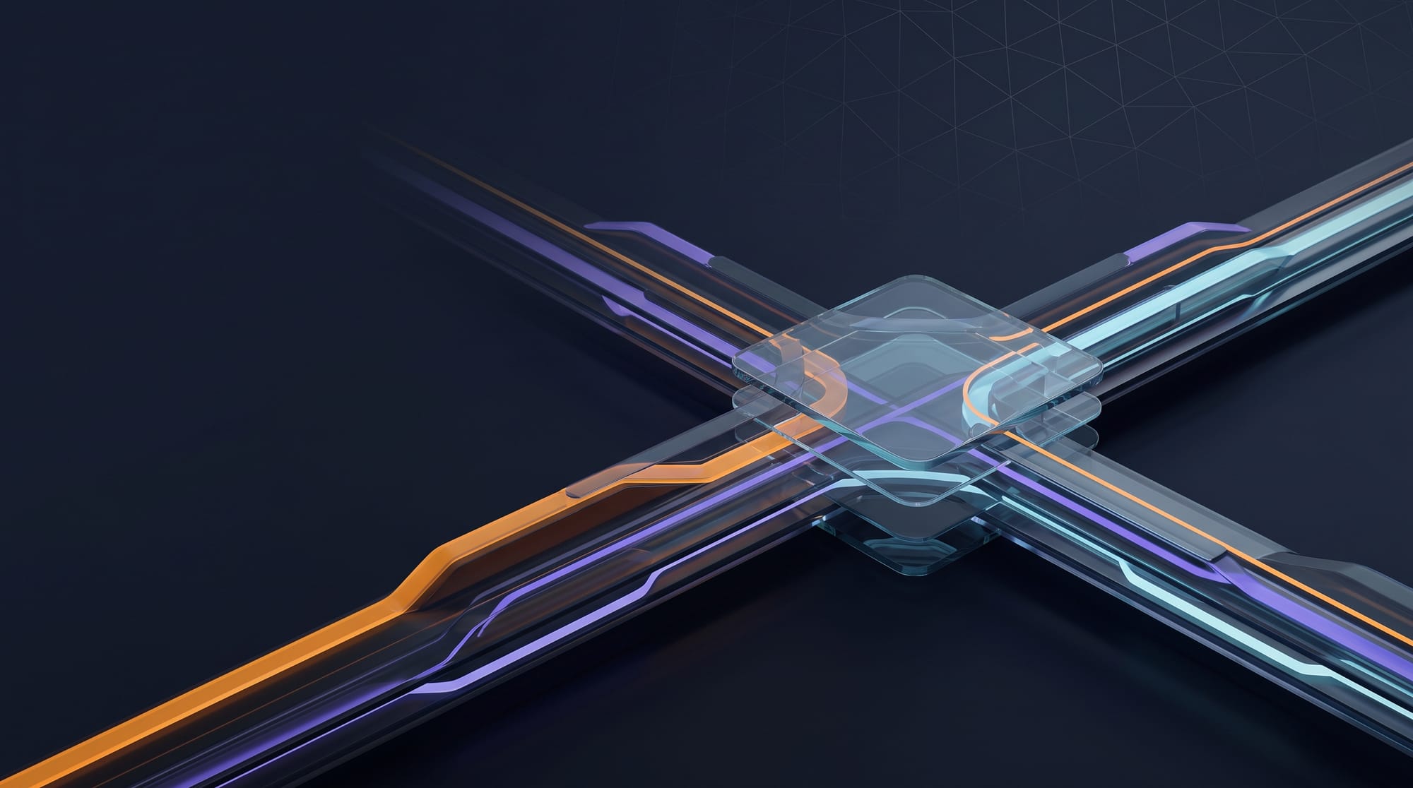 Visualized cross-roads of an silicon inside of a PCB